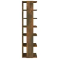 Étagère à chaussures Chêne fumé 27,5x27x102cm Bois d'ingénierie
