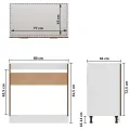 Armoire de plancher d'évier Chêne marron 80x46x81,5 cm