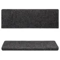 Tapis de marches d'escalier 10 pcs Gris 65x21x4 cm Aiguilleté