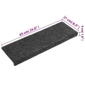 Tapis de marches d'escalier 10 pcs Gris 65x21x4 cm Aiguilleté