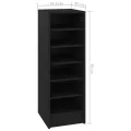 Armoire à chaussures Noir 31,5x35x90 cm Aggloméré