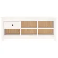 Armoire à chaussures Blanc 110x38x45,5 cm Bois de pin massif