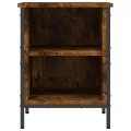 Armoire à chaussures chêne fumé 38x35x50 cm bois d'ingénierie