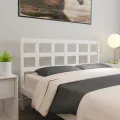 Tête de lit Blanc 145,5x4x100 cm Bois massif de pin