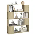 Bibliothèque/Séparateur de pièce Chêne sonoma 100x24x124 cm