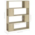 Bibliothèque/Séparateur de pièce Chêne sonoma 100x24x124 cm
