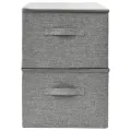 Boîtes de rangement 2 pcs Tissu 43x34x23 cm Gris