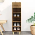Meuble à chaussures Chêne marron 30x35x105 cm Bois d'ingénierie