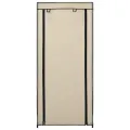 Armoire à chaussures avec housse Crème 58x28x106 cm Tissu