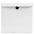 Boîtes de rangement avec couvercles 10 pcs 28x28x28 cm Blanc