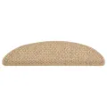 Tapis d'escalier autocollants 15 pcs 56x17x3 cm Sable