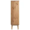 Armoire à chaussures OTTA et 3 tiroirs Marron et gris Bois pin