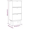 Armoire à chaussures OTTA et 3 tiroirs Marron et gris Bois pin