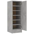 Armoire à chaussures Gris béton 32x35x92 cm Aggloméré