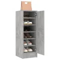 Armoire à chaussures Gris béton 32x35x92 cm Aggloméré