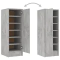 Armoire à chaussures Gris béton 32x35x92 cm Aggloméré