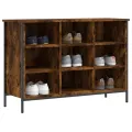 Armoire à chaussures chêne fumé 100x35x70 cm bois d'ingénierie