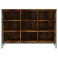 Armoire à chaussures chêne fumé 100x35x70 cm bois d'ingénierie
