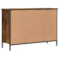 Armoire à chaussures chêne fumé 100x35x70 cm bois d'ingénierie