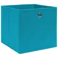 Boîtes de rangement 10 pcs Tissu intissé 28x28x28 cm Bleu azuré