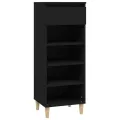 Armoire à chaussures Noir 40x36x105 cm Bois d'ingénierie