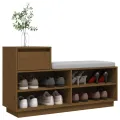 Armoire à chaussures Marron miel 110x34x61cm Bois de pin massif