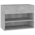 Banc à chaussures Gris béton 60x30x45 cm Aggloméré