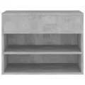 Banc à chaussures Gris béton 60x30x45 cm Aggloméré
