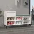 Armoire à chaussures Blanc 102x36x60 cm Bois d'ingénierie