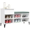 Armoire à chaussures Blanc 102x36x60 cm Bois d'ingénierie