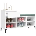Armoire à chaussures Blanc 102x36x60 cm Bois d'ingénierie