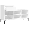 Armoire à chaussures Blanc 102x36x60 cm Bois d'ingénierie