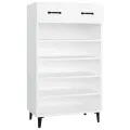 Armoire à chaussures Blanc 60x35x105 cm Bois d'ingénierie