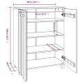 Armoire à chaussures HAMAR Blanc 85x40x108 cm Bois de pin