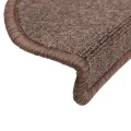 Tapis d'escalier 15 pcs Marron café 56 x 17 x 3 cm