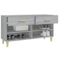 Meuble à chaussures Sonoma gris 102x35x55 cm Bois d'ingénierie