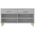 Meuble à chaussures Sonoma gris 102x35x55 cm Bois d'ingénierie