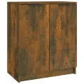 Meuble à chaussures Chêne fumé 59x35x70 cm Bois d'ingénierie
