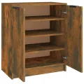 Meuble à chaussures Chêne fumé 59x35x70 cm Bois d'ingénierie