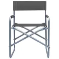 Chaises de metteur en scène 2 pcs Acier Gris