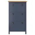Armoire à chaussures Hill Gris 72x35x124 cm Bois de pin solide