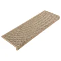 Tapis d'escalier autocollants 15 pcs 65x21x4 cm Beige foncé