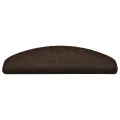 Tapis autoadhésifs de marches 5 pcs Marron 65x21x4cm Aiguilleté
