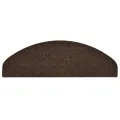 Tapis autoadhésifs de marches 5 pcs Marron 65x21x4cm Aiguilleté