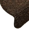Tapis autoadhésifs de marches 5 pcs Marron 65x21x4cm Aiguilleté