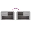 Armoire à chaussures Sonoma gris 80x35x45 cm Bois d'ingénierie