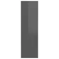 Armoires à chaussures murales 2 pcs Gris brillant 80x18x60 cm