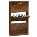 Armoire à chaussures Chêne fumé 59x17x108 cm Bois d'ingénierie
