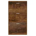 Armoire à chaussures Chêne fumé 59x17x108 cm Bois d'ingénierie