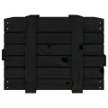 Boîte de rangement Noir 58x40,5x42 cm Bois massif de pin